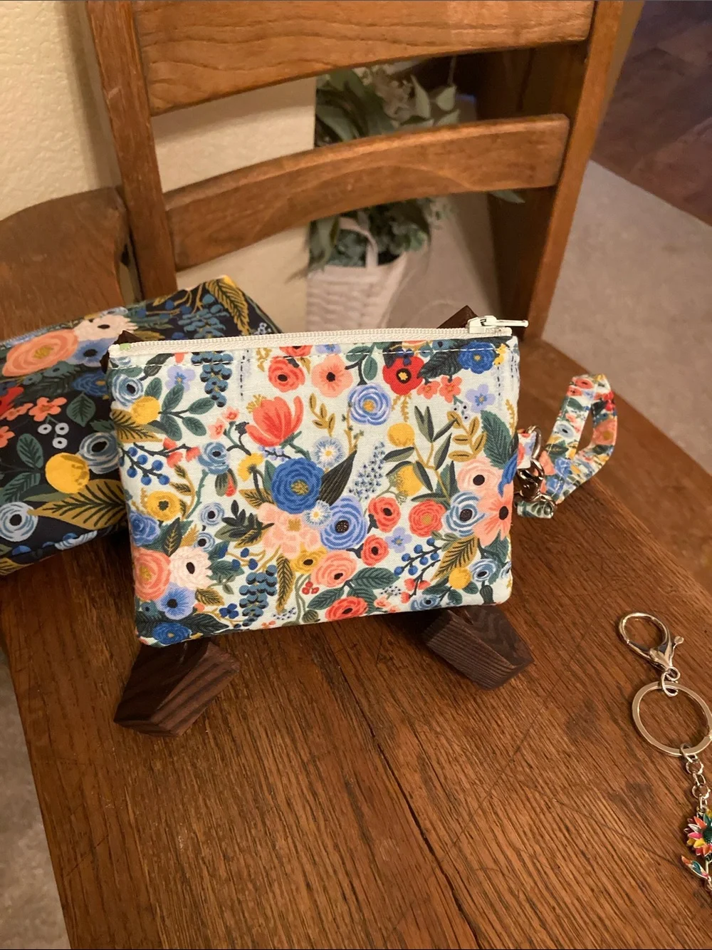 Makeup/Cosmetic Bag & Double Zip Wristlet Wallet Rifle Paper Co Bundle NWOT